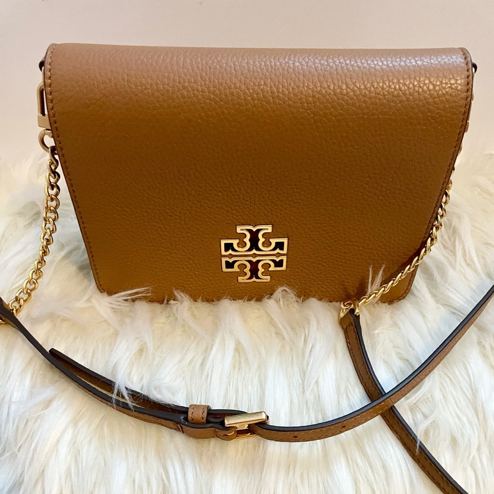 COPY - Tory Burch Britten combo adjustable crossbody in the color bark